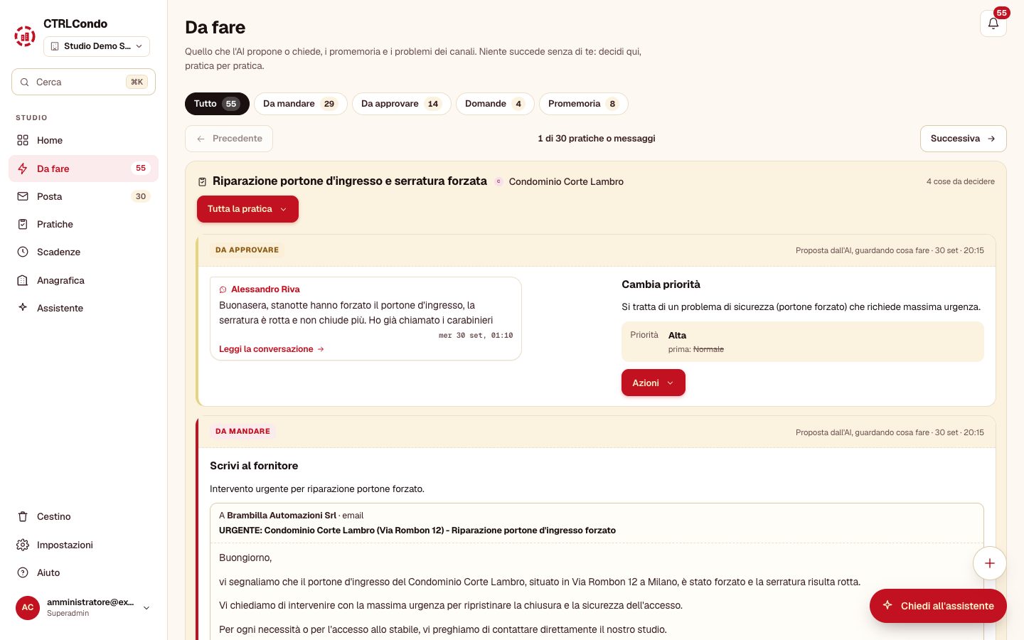 Da fare: una proposta dell'AI da decidere